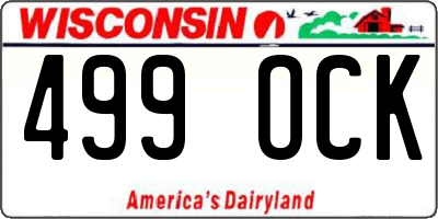 WI license plate 499OCK