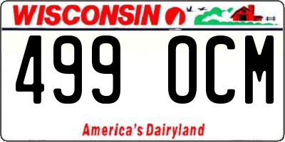 WI license plate 499OCM