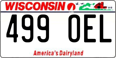 WI license plate 499OEL