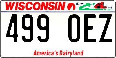 WI license plate 499OEZ