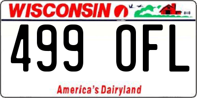 WI license plate 499OFL