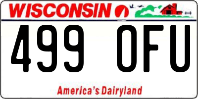 WI license plate 499OFU