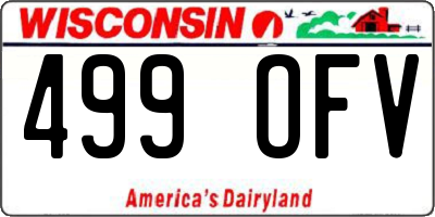 WI license plate 499OFV