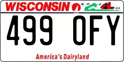 WI license plate 499OFY