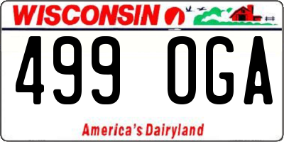 WI license plate 499OGA