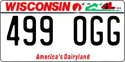 WI license plate 499OGG