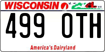 WI license plate 499OTH