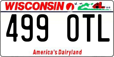 WI license plate 499OTL