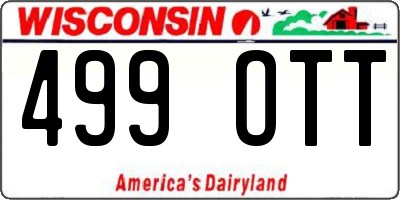 WI license plate 499OTT