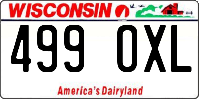 WI license plate 499OXL
