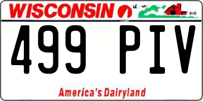 WI license plate 499PIV