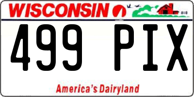 WI license plate 499PIX