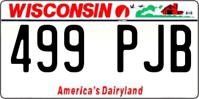 WI license plate 499PJB