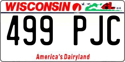 WI license plate 499PJC