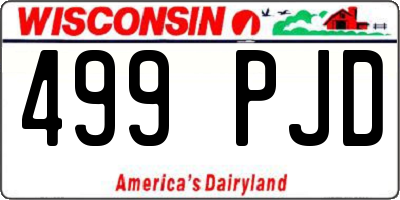 WI license plate 499PJD