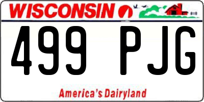 WI license plate 499PJG