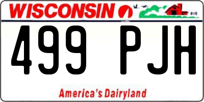 WI license plate 499PJH