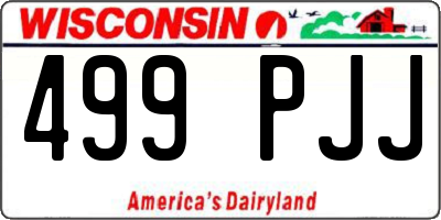 WI license plate 499PJJ