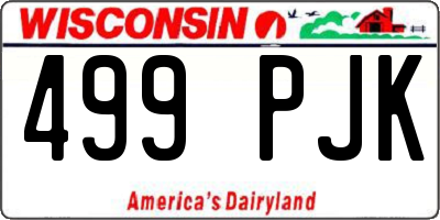 WI license plate 499PJK
