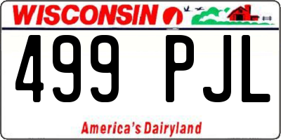 WI license plate 499PJL