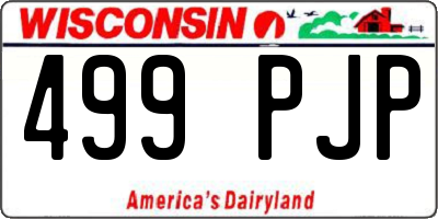 WI license plate 499PJP