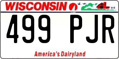 WI license plate 499PJR