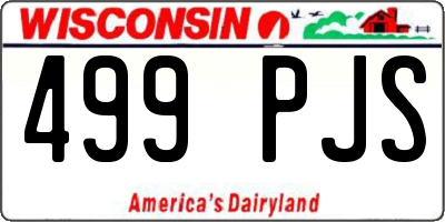 WI license plate 499PJS