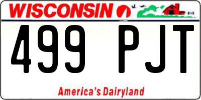 WI license plate 499PJT