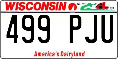 WI license plate 499PJU