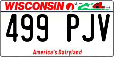 WI license plate 499PJV