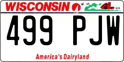 WI license plate 499PJW