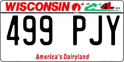 WI license plate 499PJY