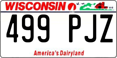 WI license plate 499PJZ