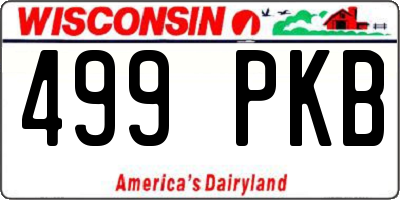 WI license plate 499PKB