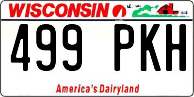 WI license plate 499PKH