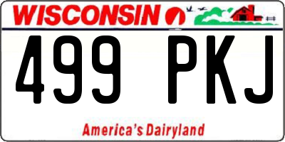 WI license plate 499PKJ
