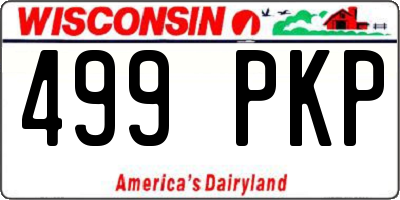 WI license plate 499PKP