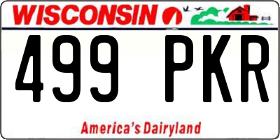 WI license plate 499PKR