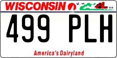 WI license plate 499PLH
