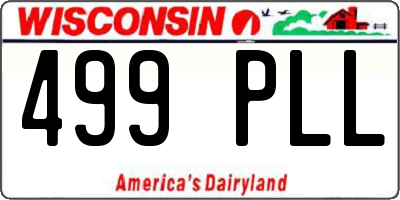 WI license plate 499PLL