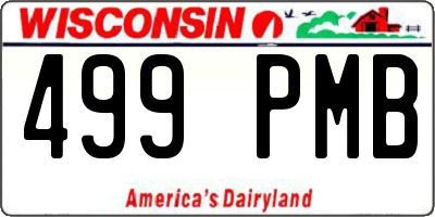 WI license plate 499PMB