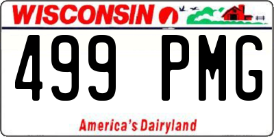 WI license plate 499PMG