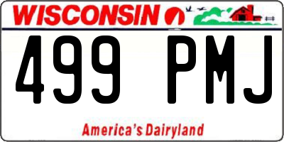 WI license plate 499PMJ