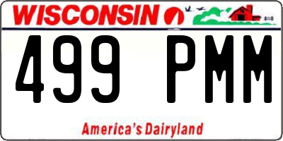 WI license plate 499PMM