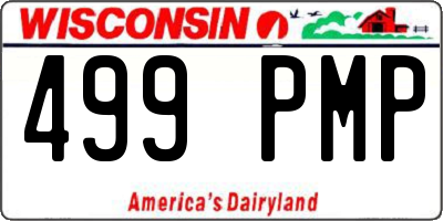 WI license plate 499PMP