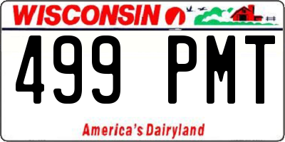 WI license plate 499PMT