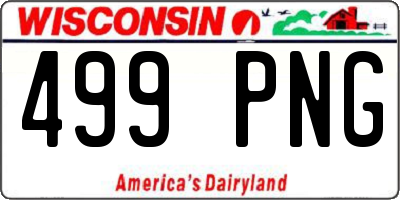 WI license plate 499PNG