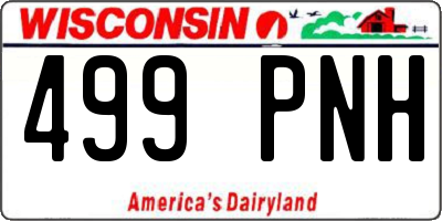 WI license plate 499PNH