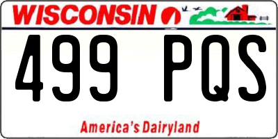 WI license plate 499PQS