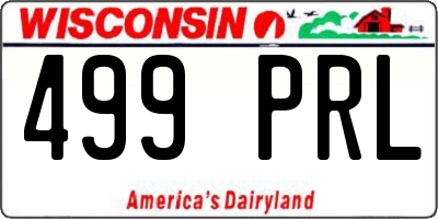 WI license plate 499PRL